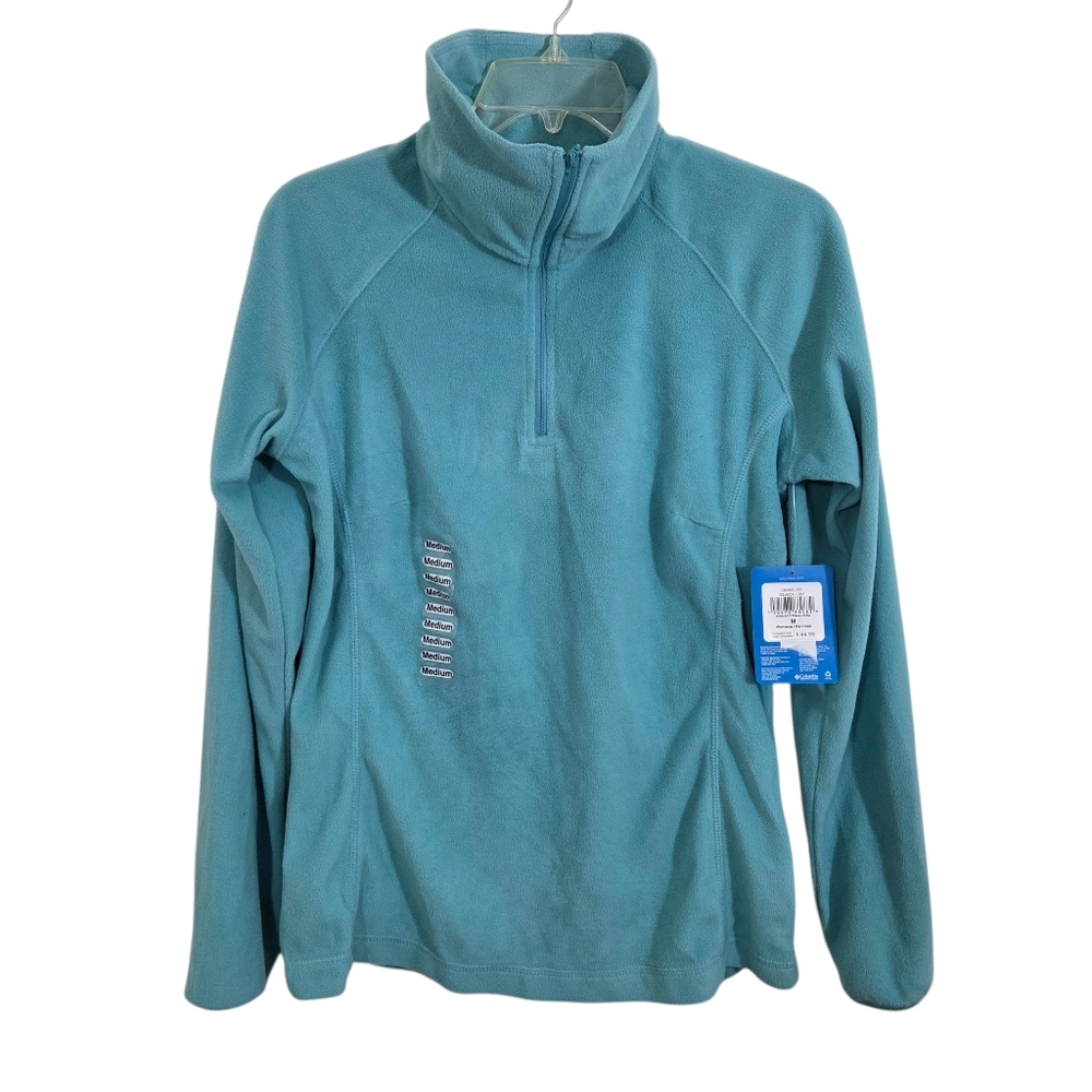 NWT Columbia Arctic Air Fleece 1/2 Zip Pullover Top Medium Outdoor Blue